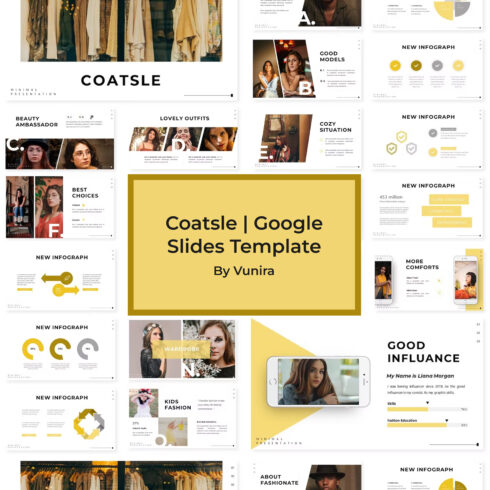 Images with coatsle google slides template.