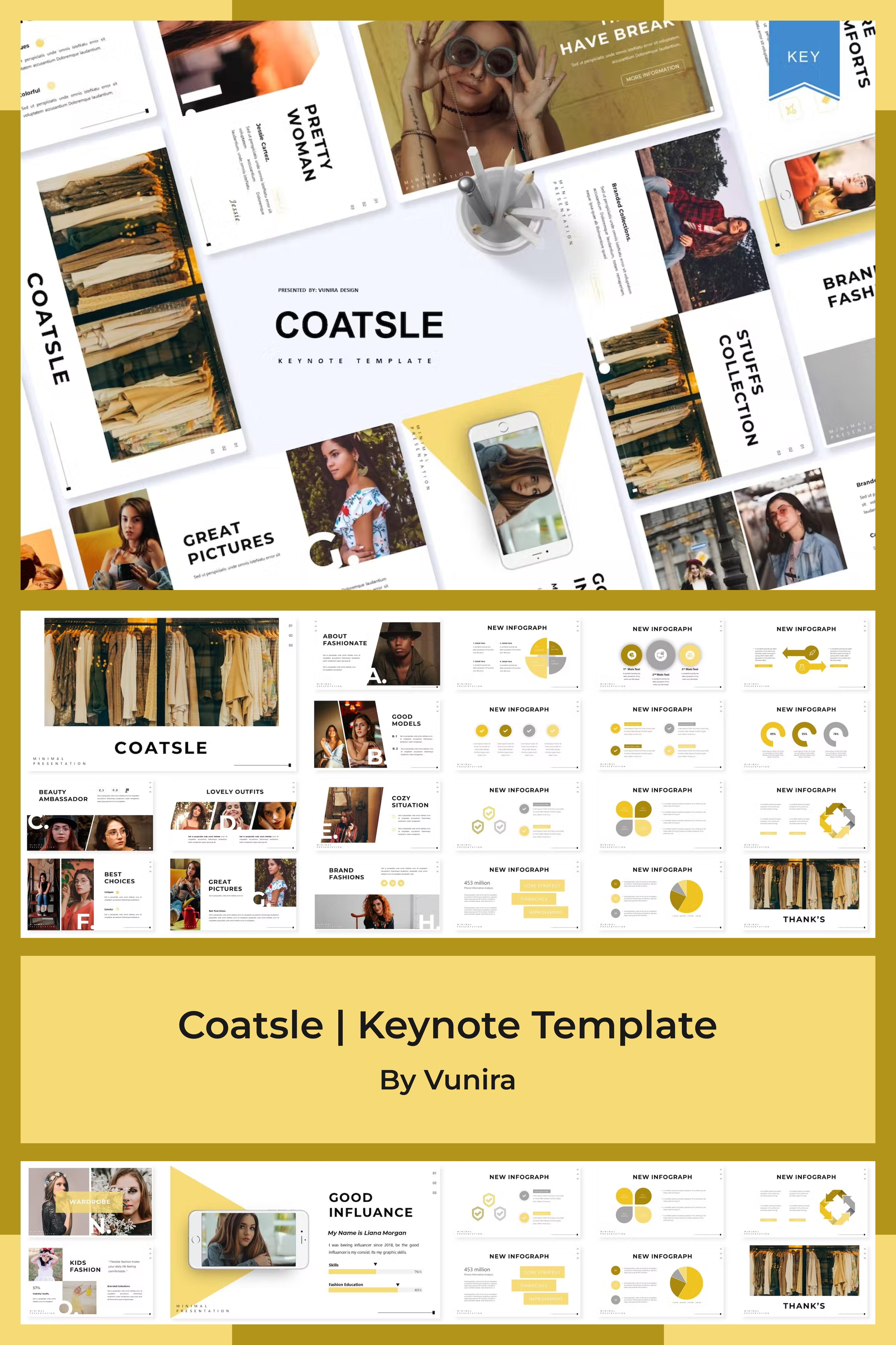 Coatsle keynote template of pinterest.