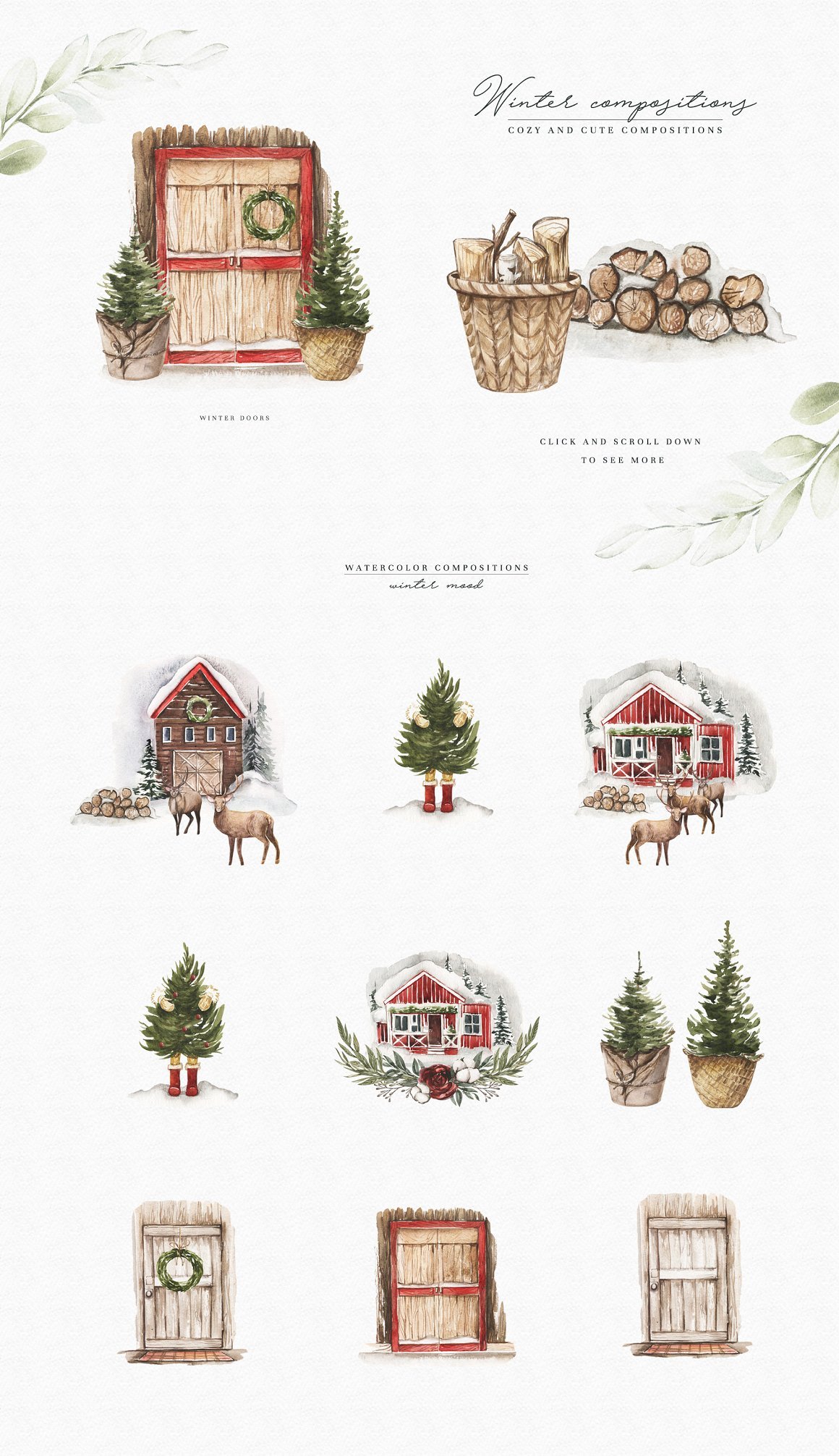 House and Christmas trees image.