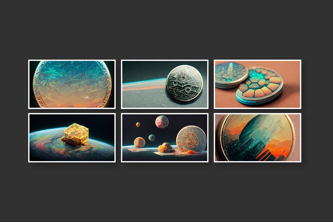 Images of planets and space.