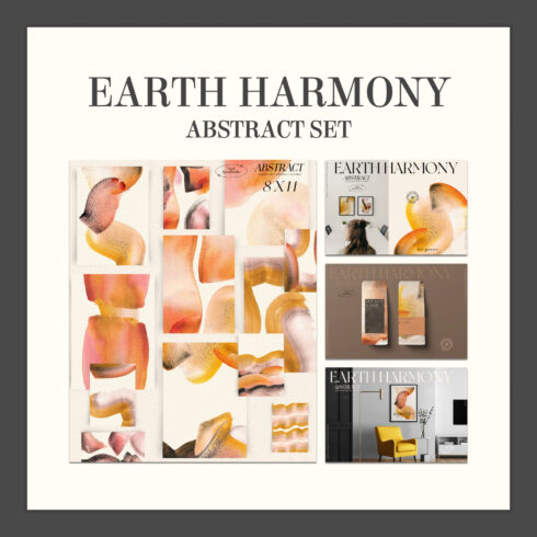 Preview earth harmony abstract set.