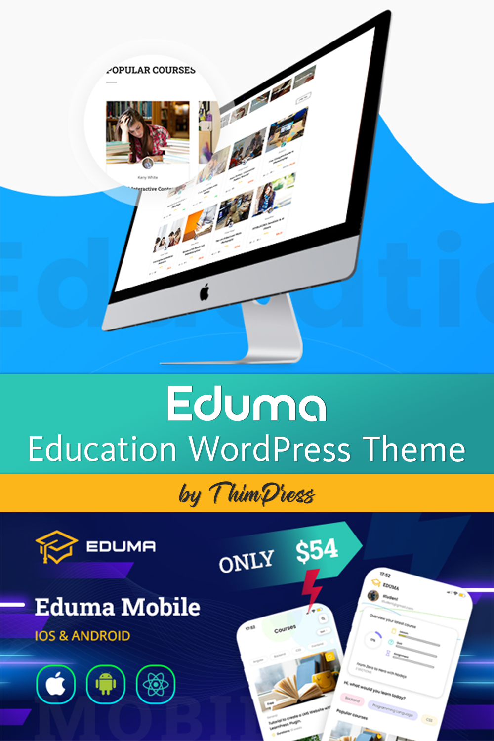 Pinterest of eduma education wordpress theme.