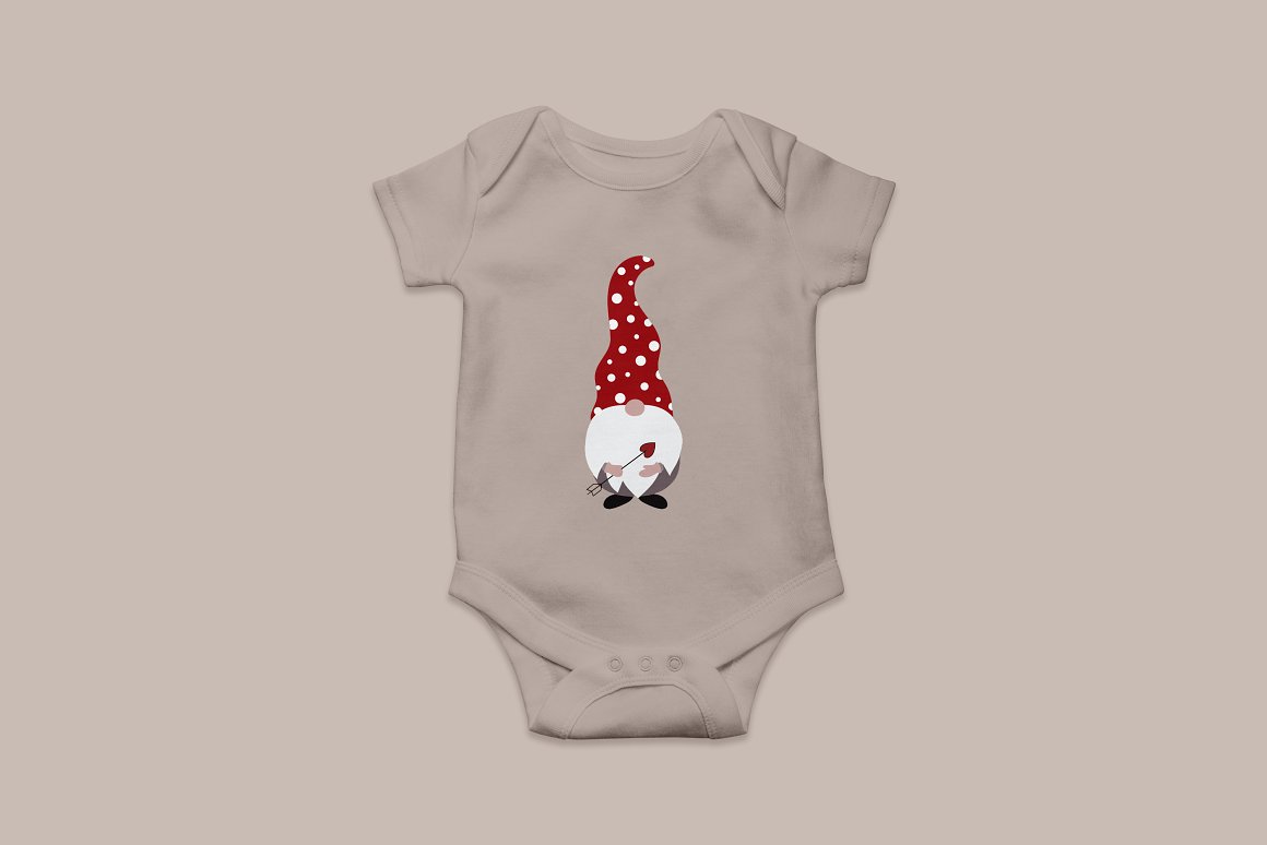 Print on the baby's clothes.
