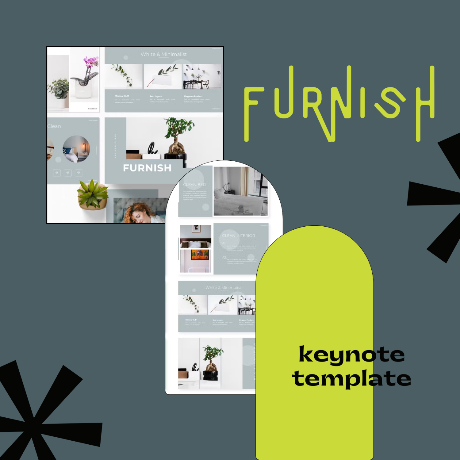 Preview images furnish keynote template.