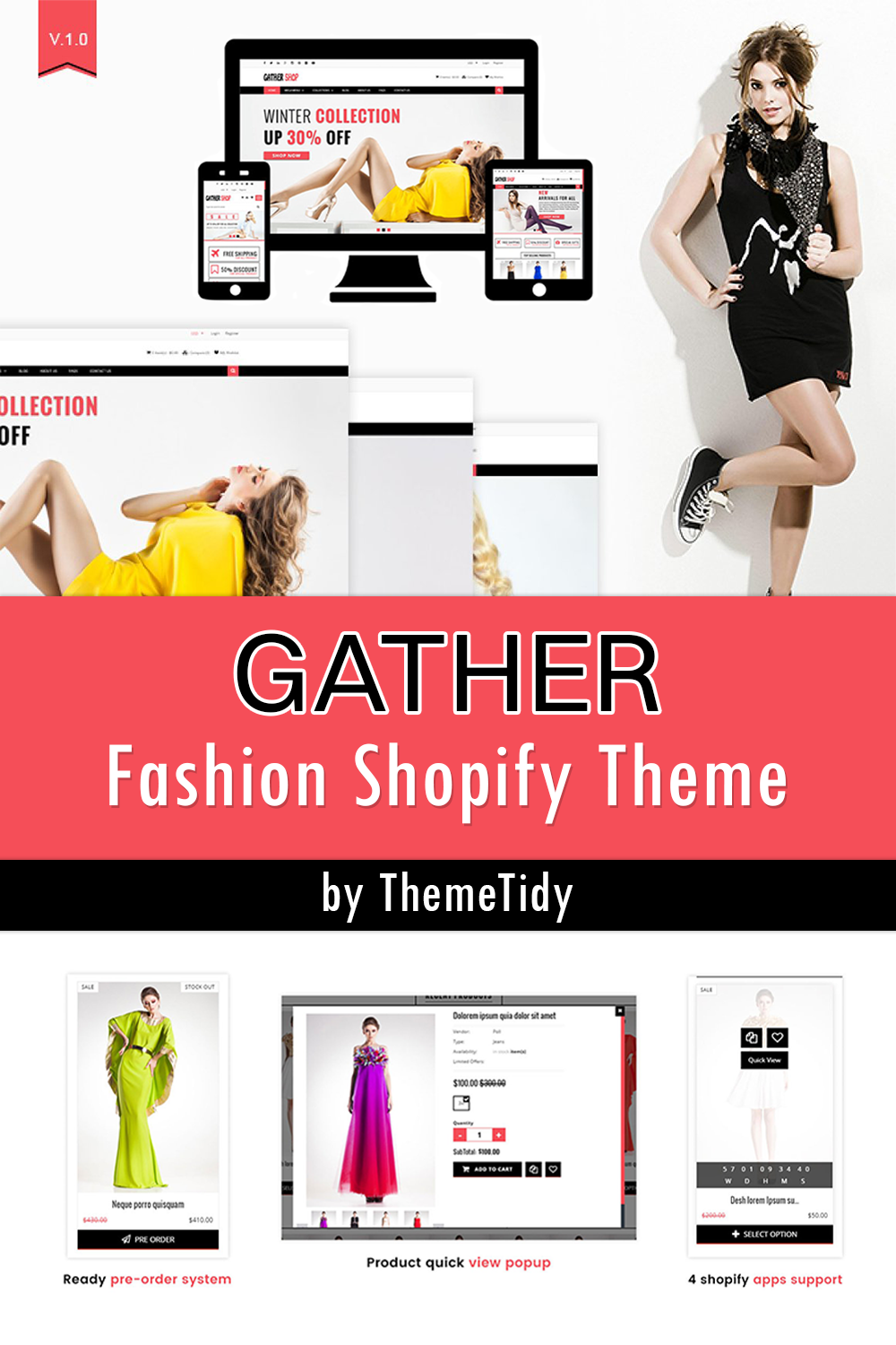Gather fashion shopify theme images of pinterest.