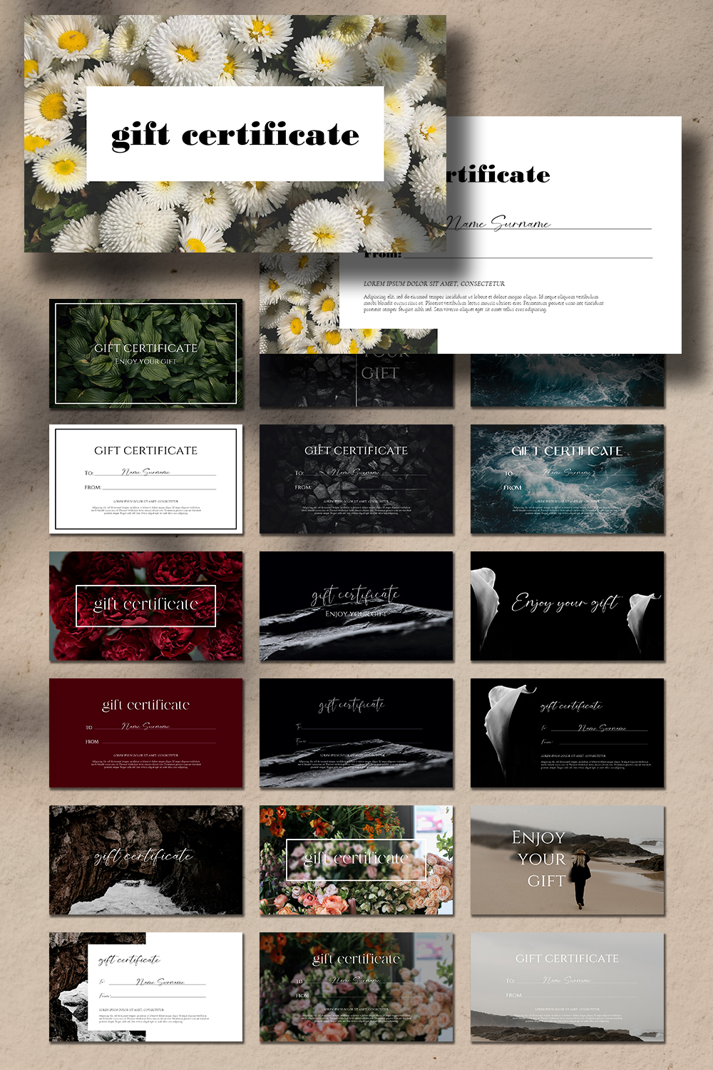Pinterest images gift certificate template powerpoint.