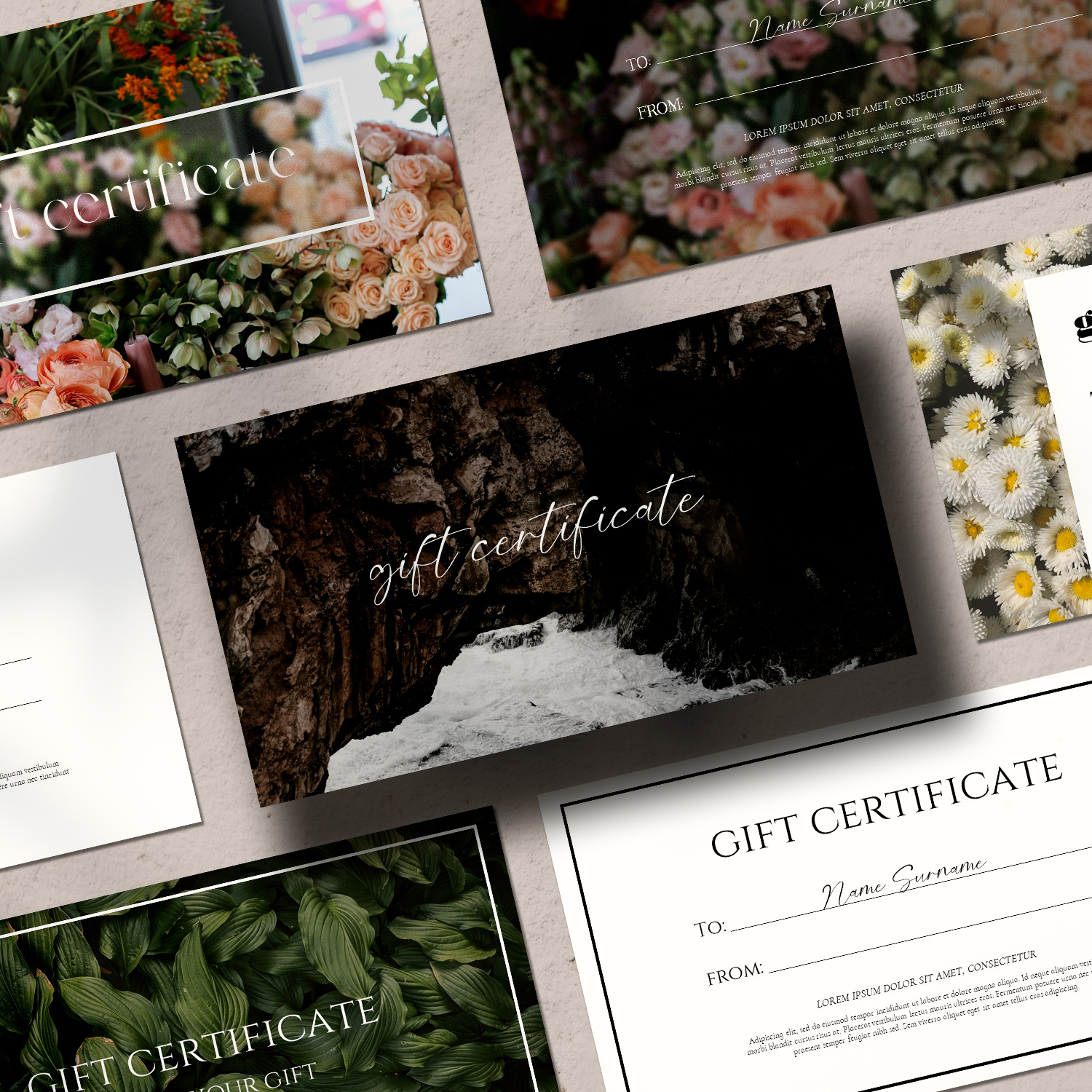 Preview gift certificate template powerpoint.