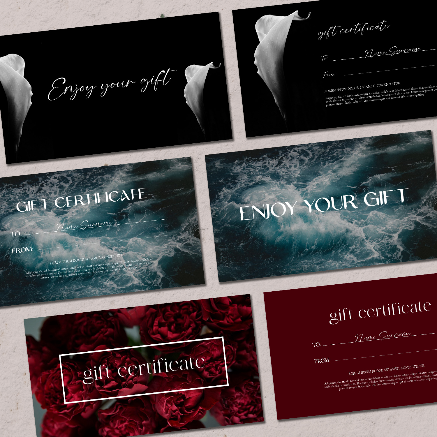 Images with gift certificate template powerpoint.