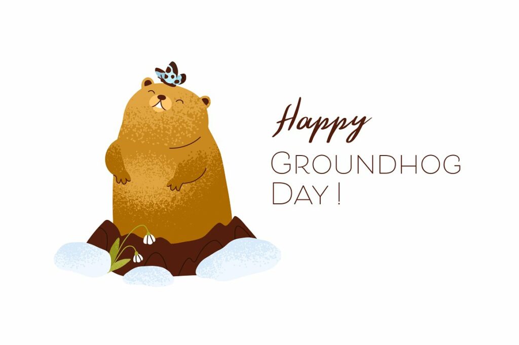 Happy Groundhog Day Card – MasterBundles