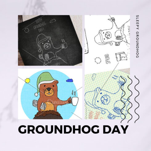 Preview images woth groundhog day set.