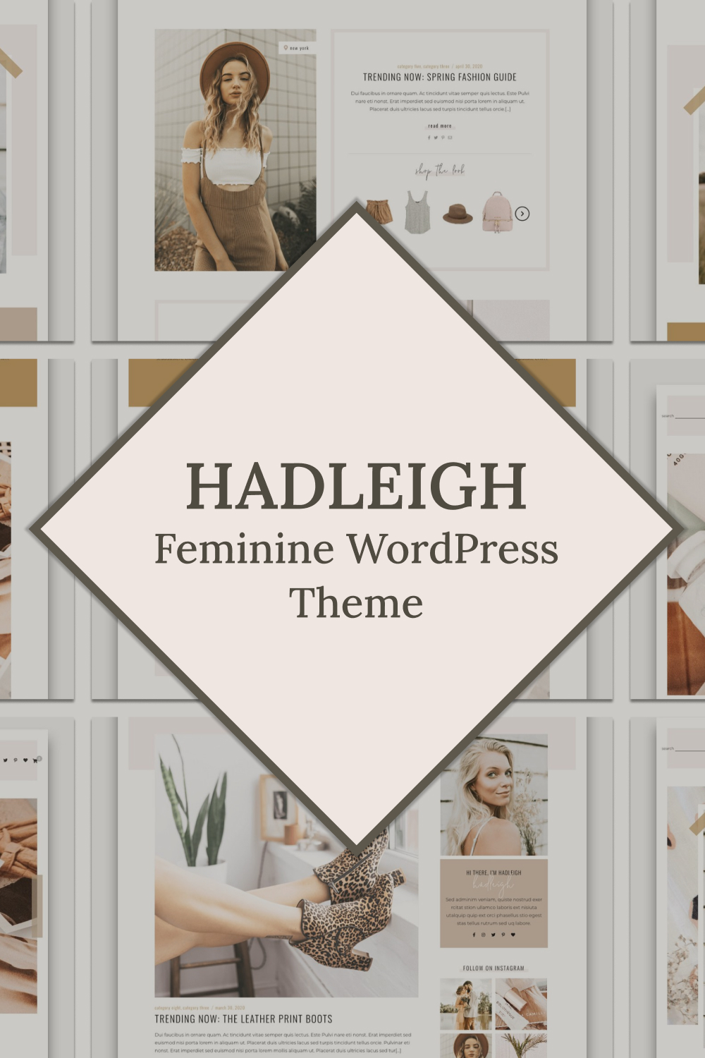 Pinterest images hadleigh feminine wordpress theme.