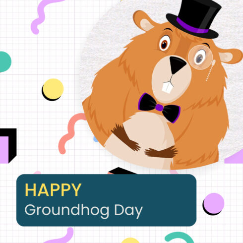 Preview happy groundhog day clipart.