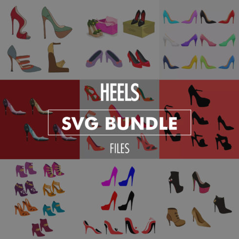 Preview heels svg files bundle.