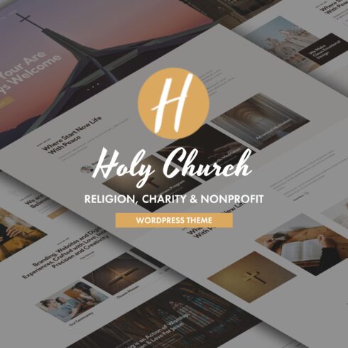 Holy Church Religion, Charity & Nonprofit WordPress Theme, main picture 1500x1500.