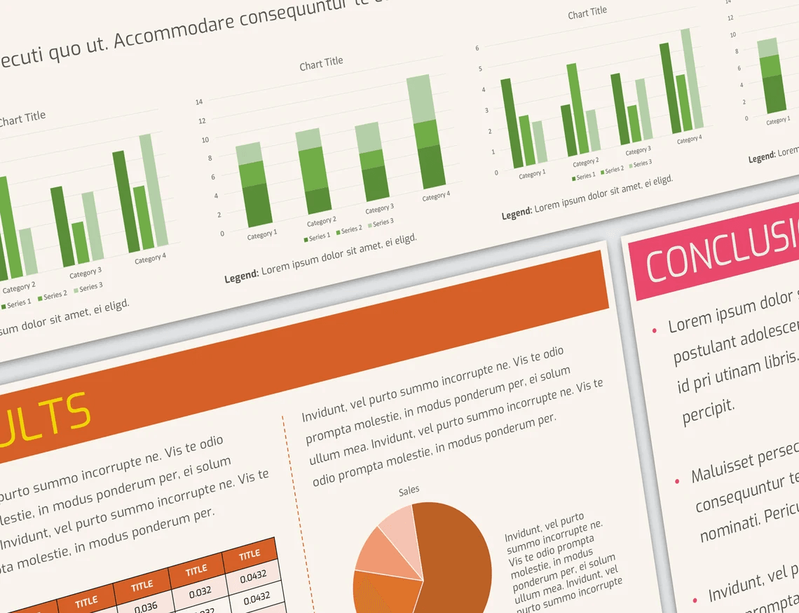 Different variations of graphs.