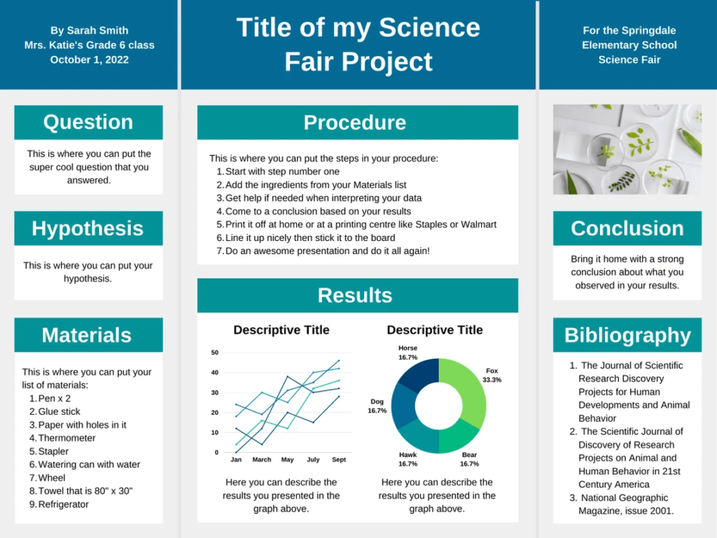 Science Fair Poster Template - Design For A 48x36