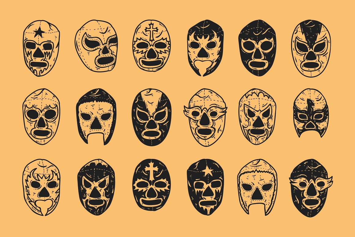 Classic Mexican masks.