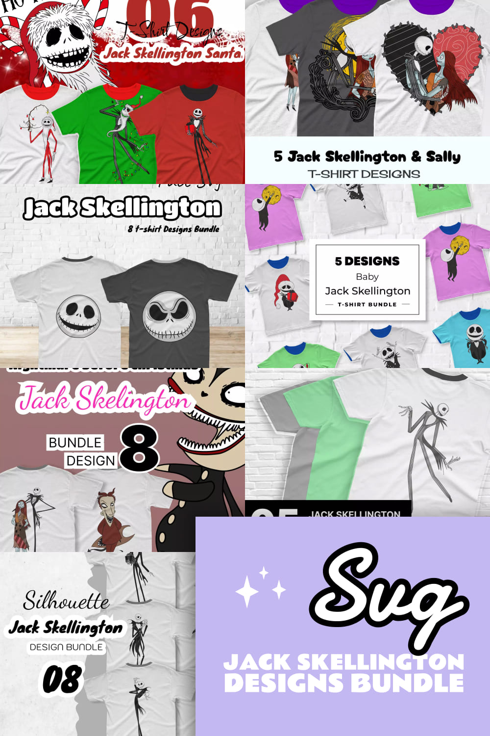Pinterest images jack skellington svg t shirt designs bundle.
