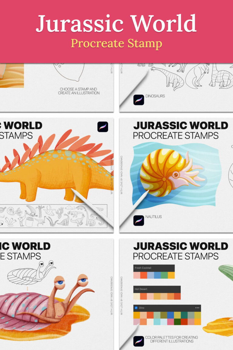 Jurassic World Procreate Stamp – MasterBundles