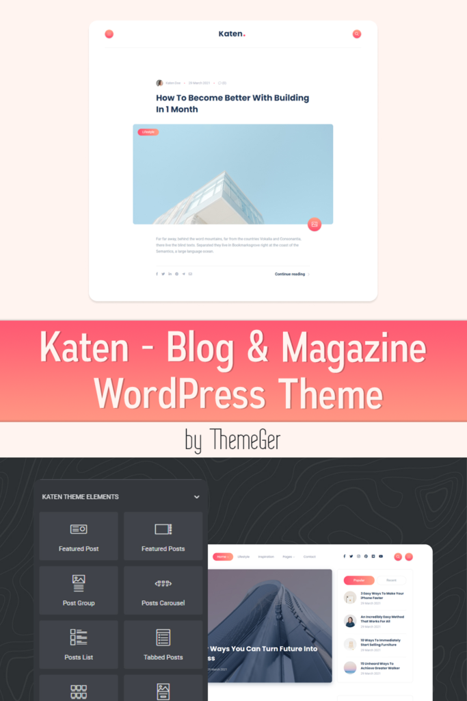 Katen - Blog & Magazine WordPress Theme – MasterBundles