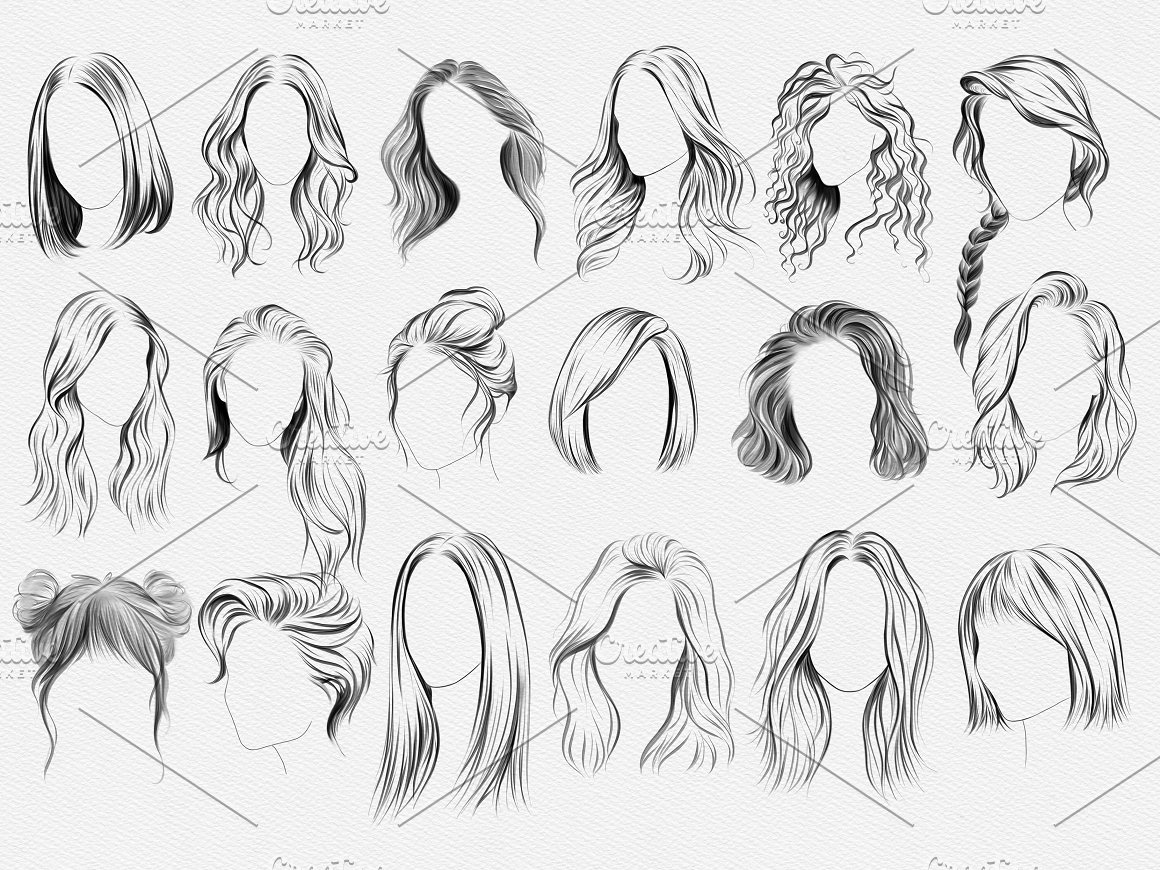 Different hair styles.