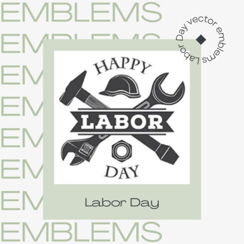 Preview labor day vector emblems.