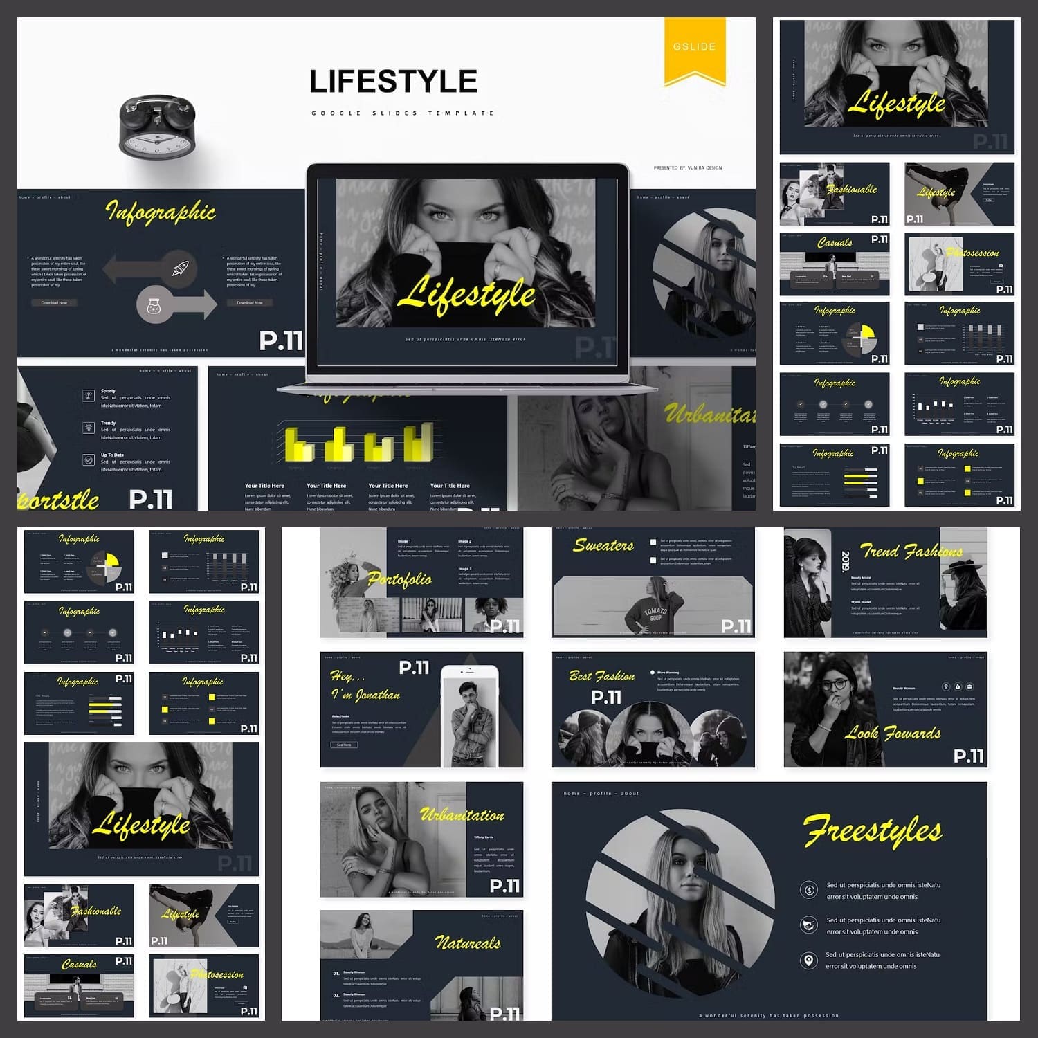 Infographics of Lifestyle | Google Slides Template.