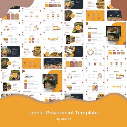 Graphic on the Lions powerpoint template.