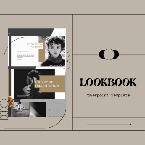 Preview images lookbook powerpoint template.