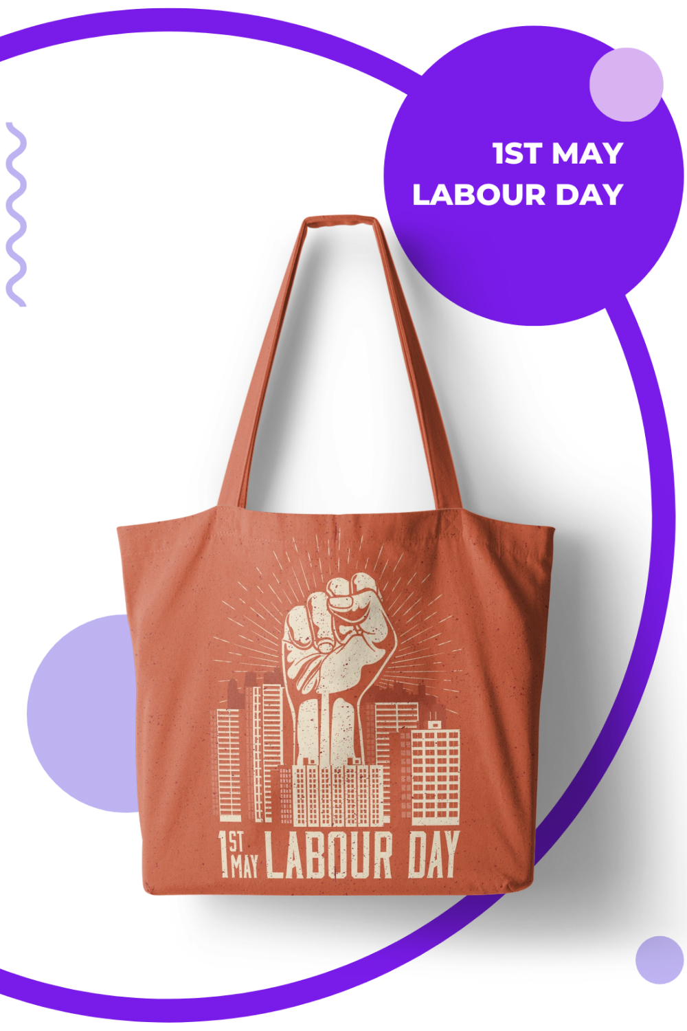 Pinterest of may labour day poster concept.