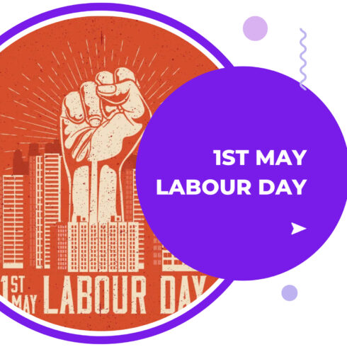 Images with may labour day poster concept.