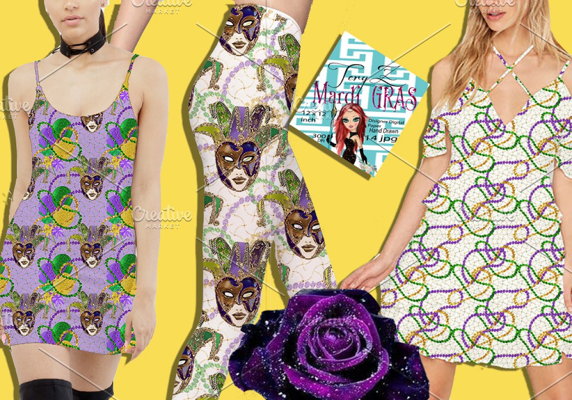 Beautiful prints on clothes. dresses