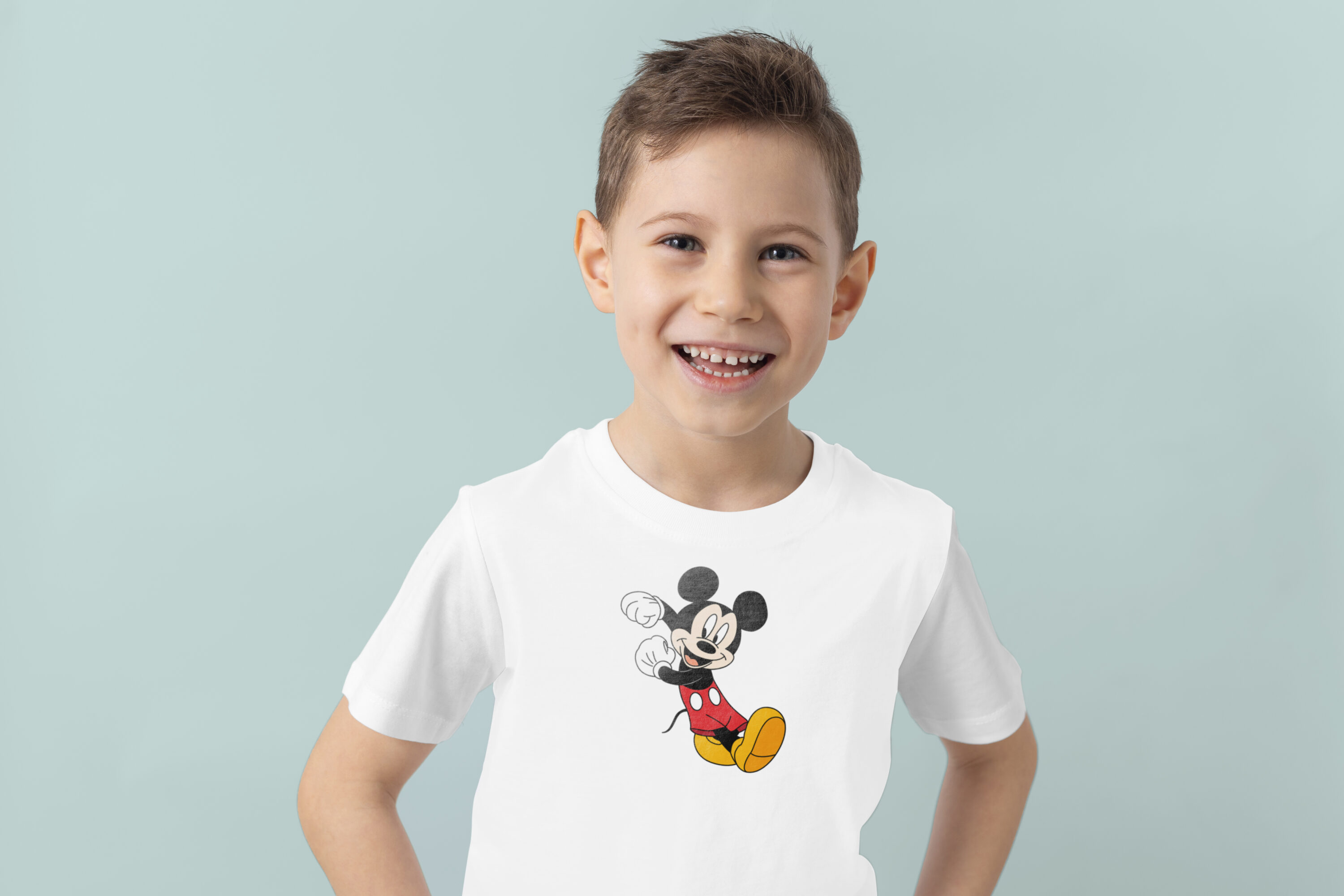 Cheerful Mickey Mouse.