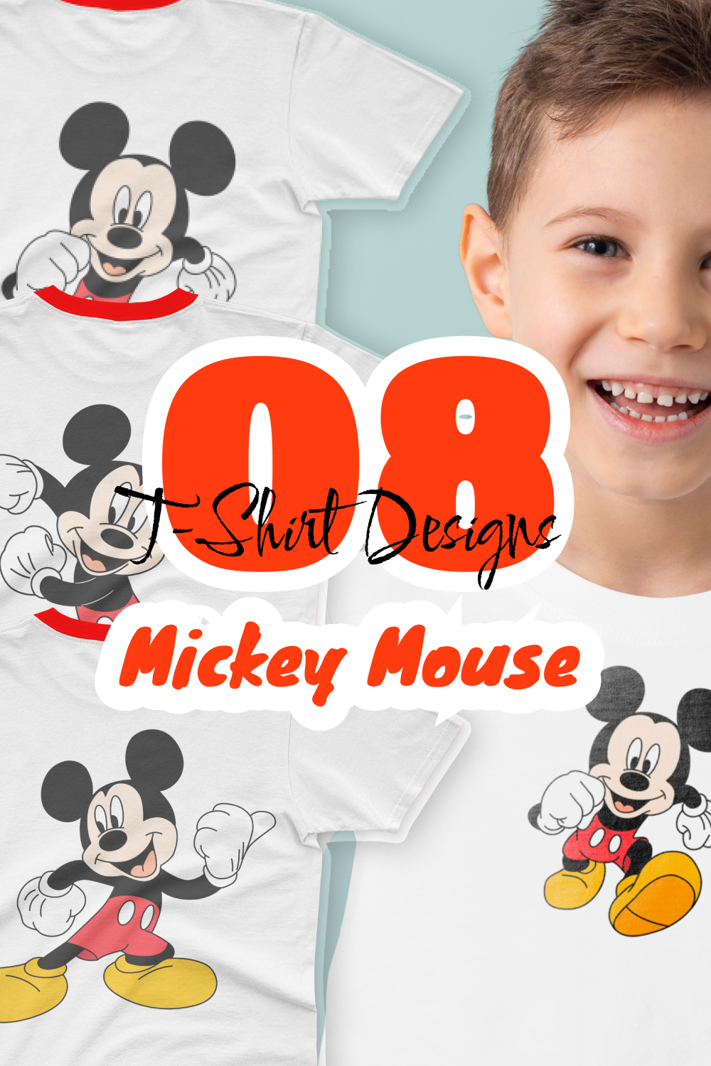 Pinterest image with Mickey Mouse.