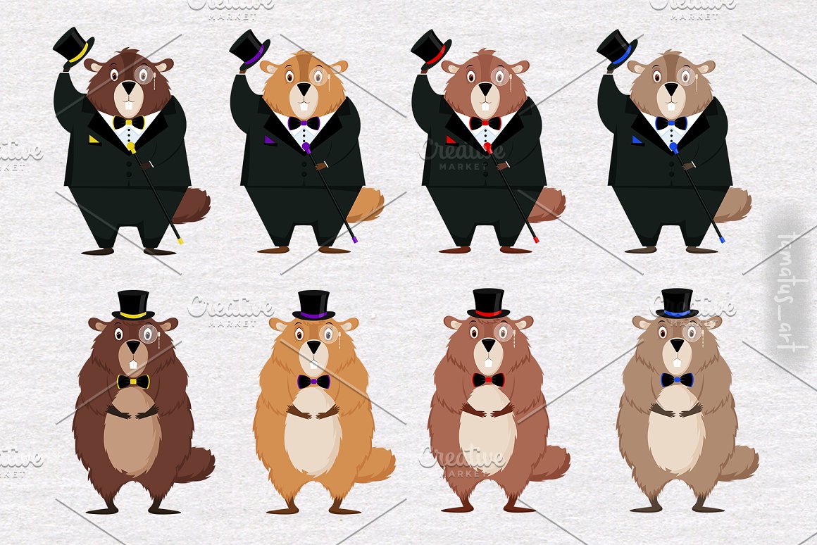 Image of hamsters in tailcoats.