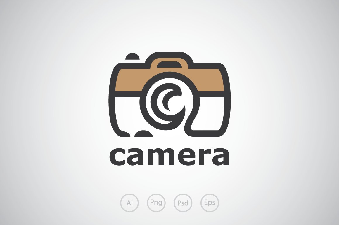 Logo with a camera.