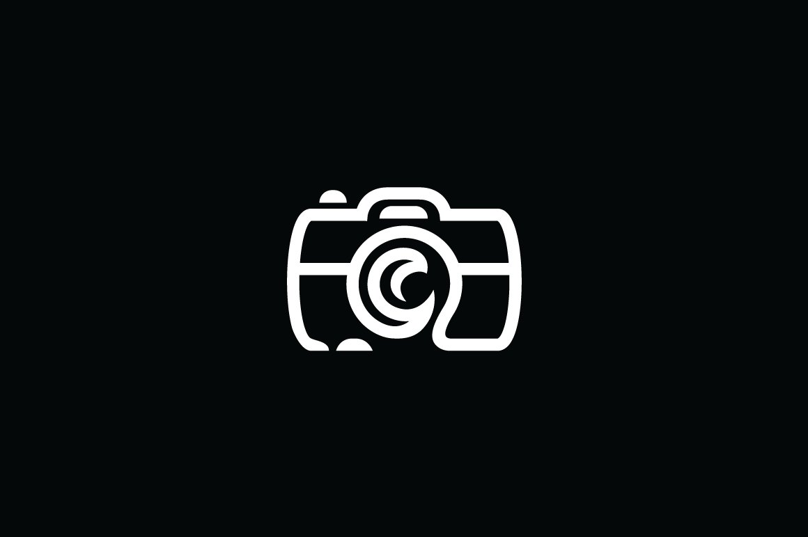 Black and white logotypes with a camera.