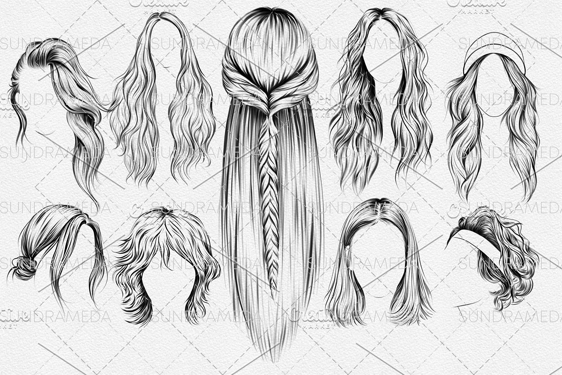 Different hair styles.