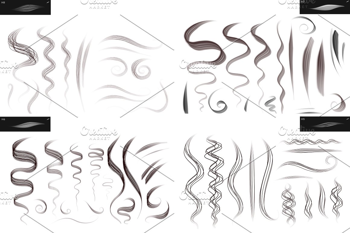 Different hair shapes for programs.