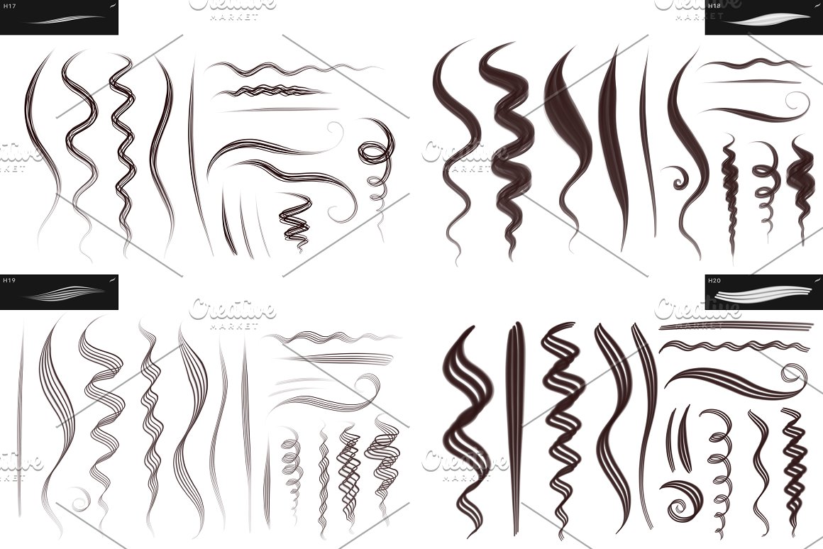 Women's braids for photo editing.