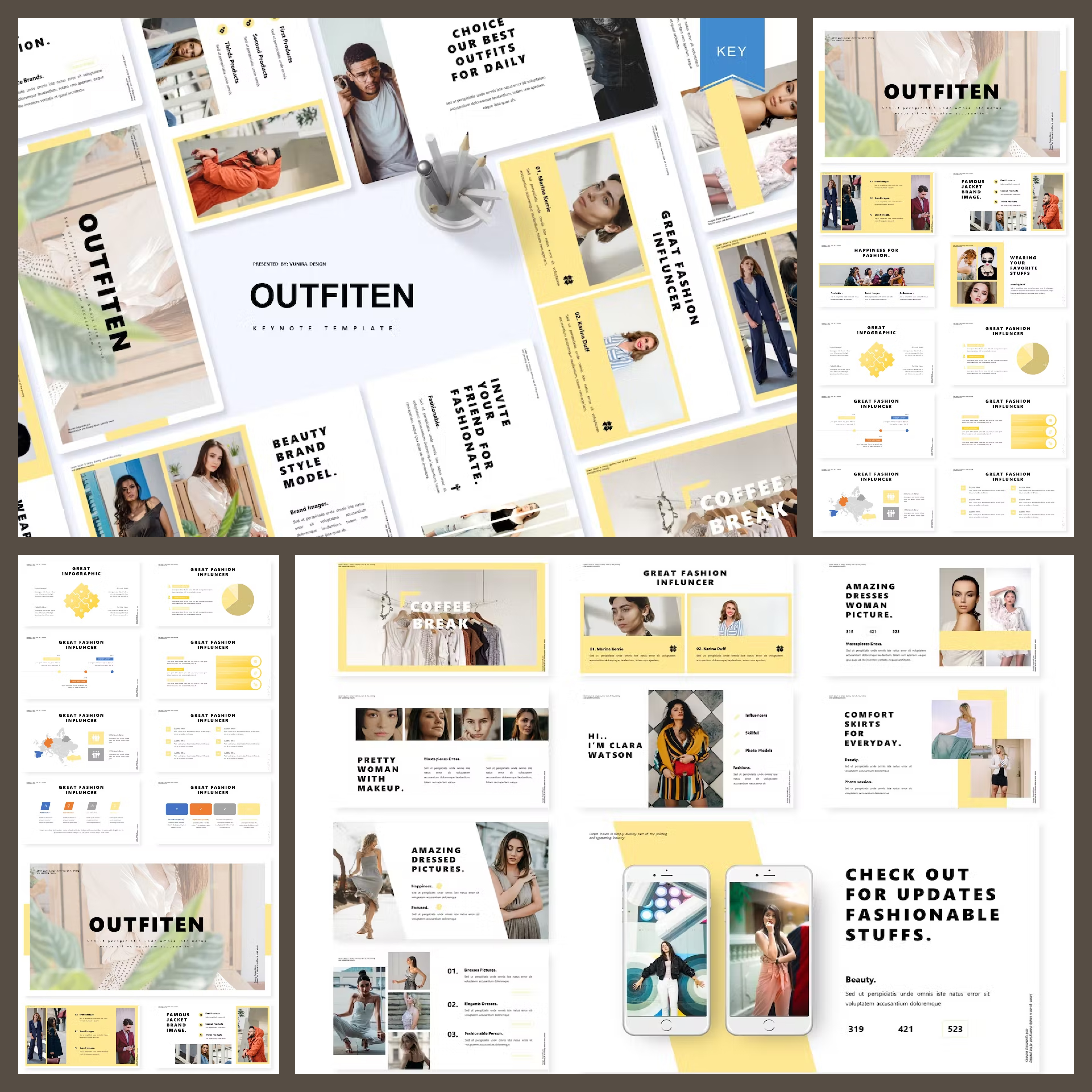 Preview outfiten keynote template.