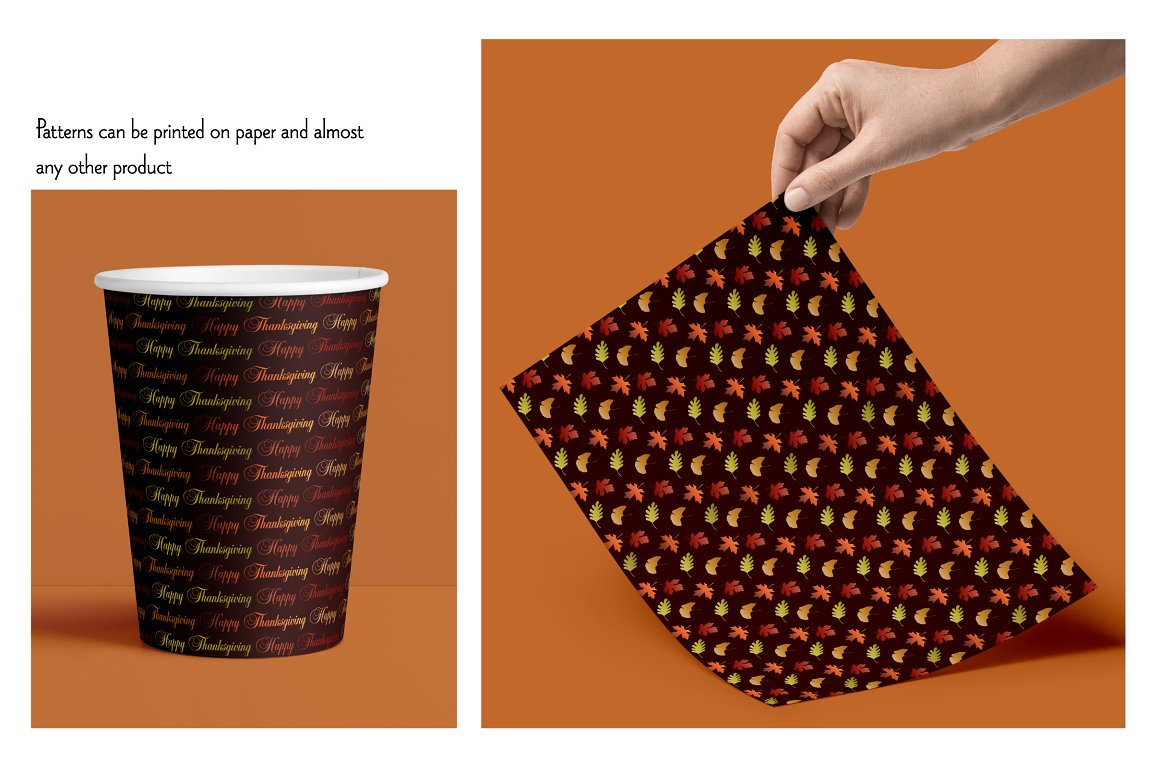 Prints on cups.