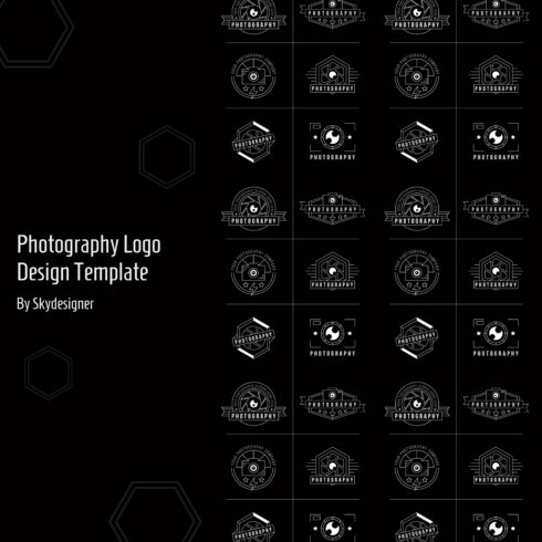 Preview photography logo design template.
