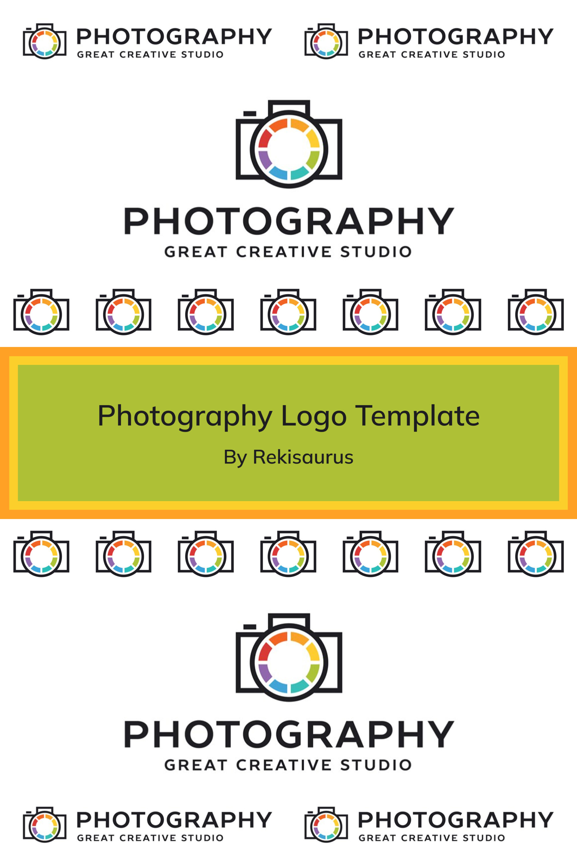 Photography logo template of pinterest.