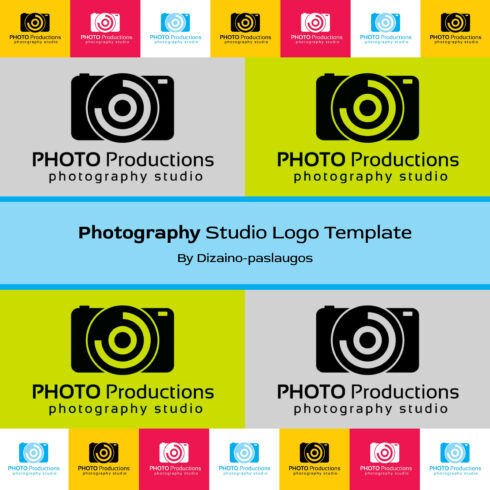 Preview photography studio logo template.