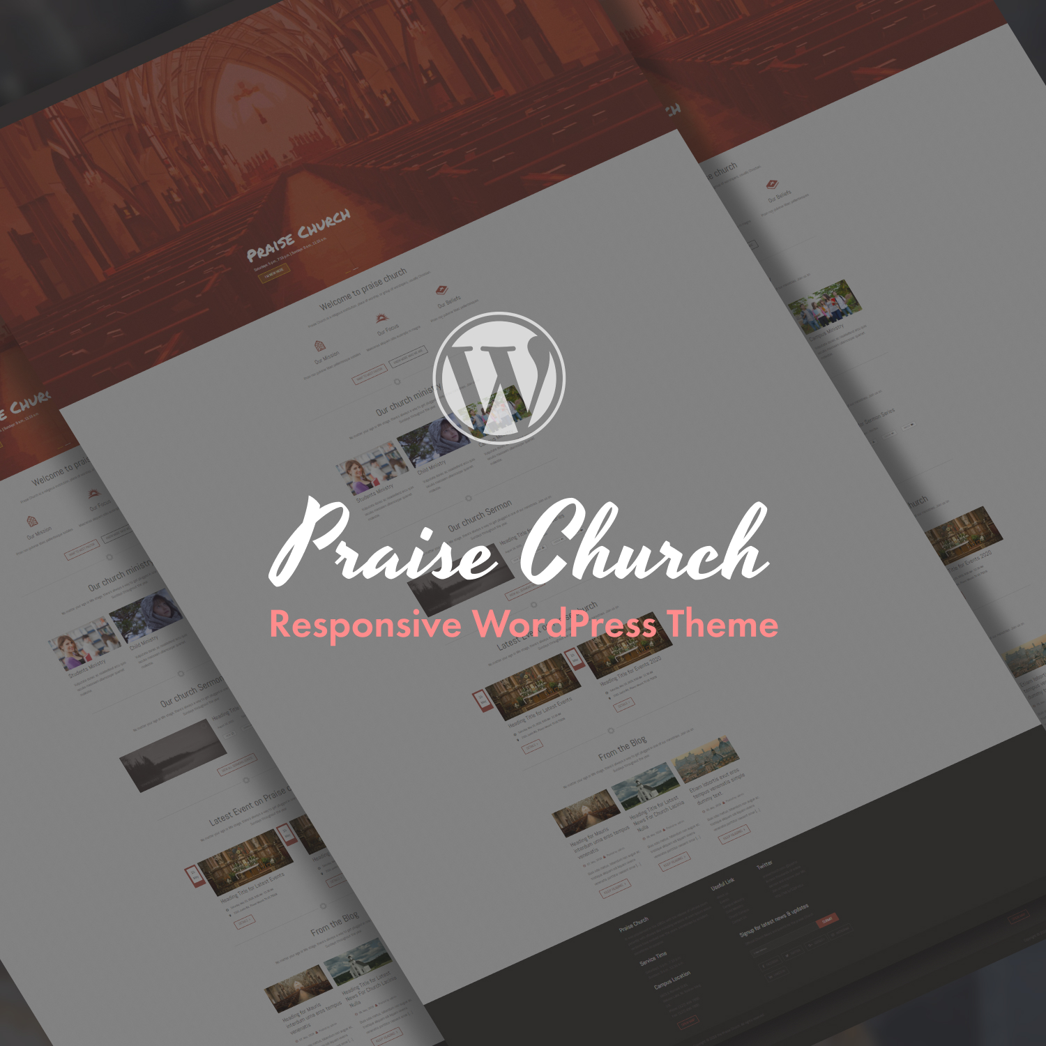 Images with praise church responsive wordpress theme.