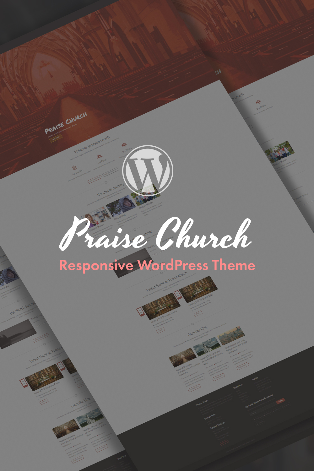 Pinterest of praise church responsive wordpress theme.