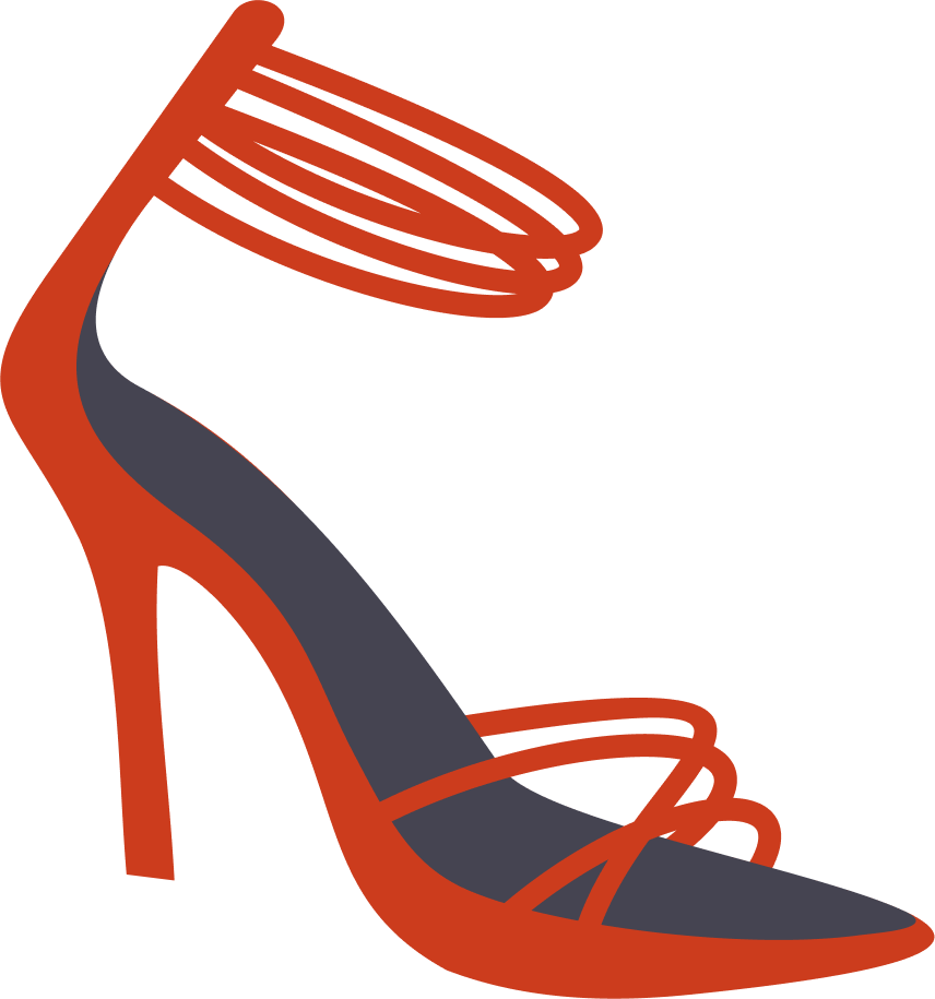silhouette red bottom heels clipart
