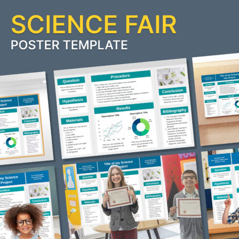 Preview images science fair poster template.