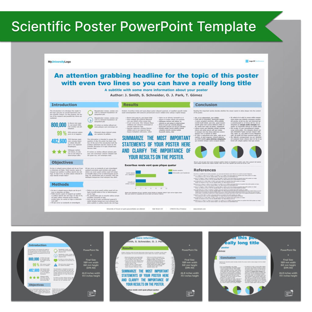 Scientific Poster PowerPoint Template – MasterBundles